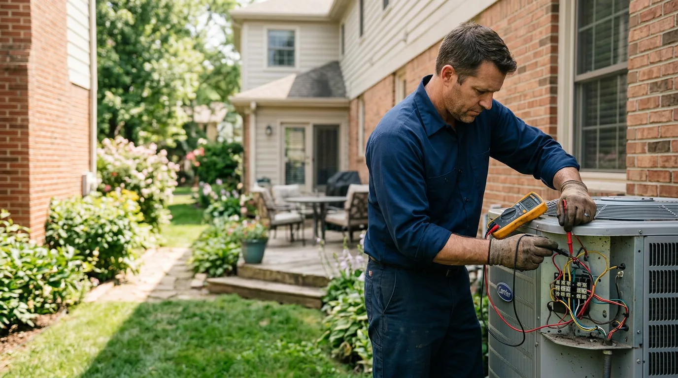 HVAC technician working near Slate Hill, NY